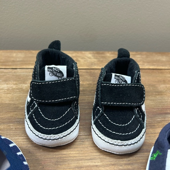 Polo Ralph Lauren, Vans and Old Navy Newborn 0-3 mo. Navy and Black Shoes Set - Picture 3 of 10